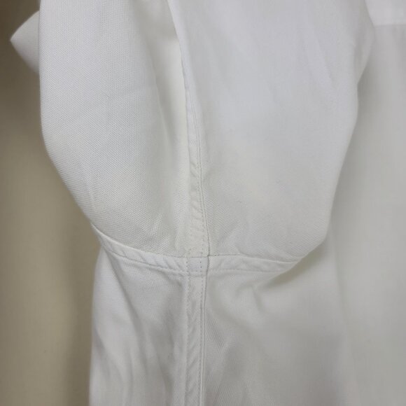 Z Zegna Men's White Button Down Shirt Small Long Sleeve Dress Work Classic - Picture 9 of 13